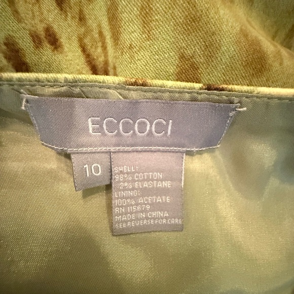 ECCOCI by Carlisle Green Leopard Print Pencil Midi Skirt Size 10/Medium MSRP$325 - Picture 4 of 7